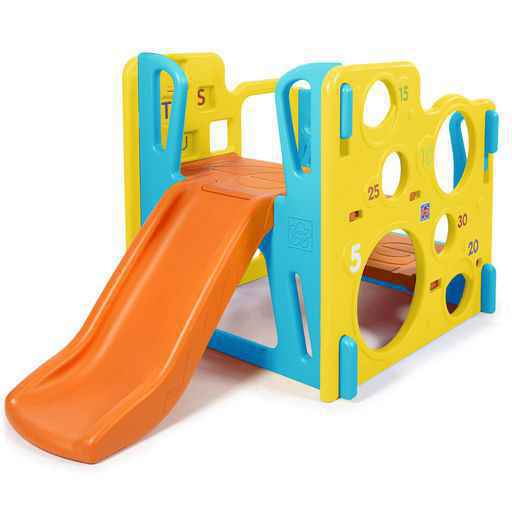 Grow n Up Climb n Explore Play Gym Slide Playground - Orange