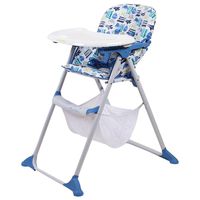 Mothercare High Chair - Blue Traffic Jam