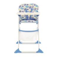Mothercare High Chair - Blue Traffic Jam