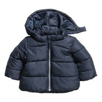 H&M Padded Jacket with Hood - Dark Blue (12-18 months)