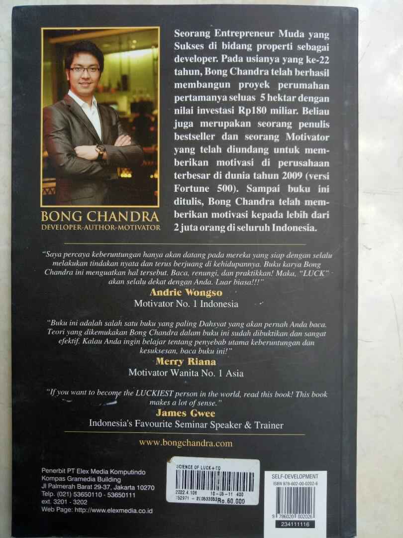 Book: The Science of Luck by Bong Chandra